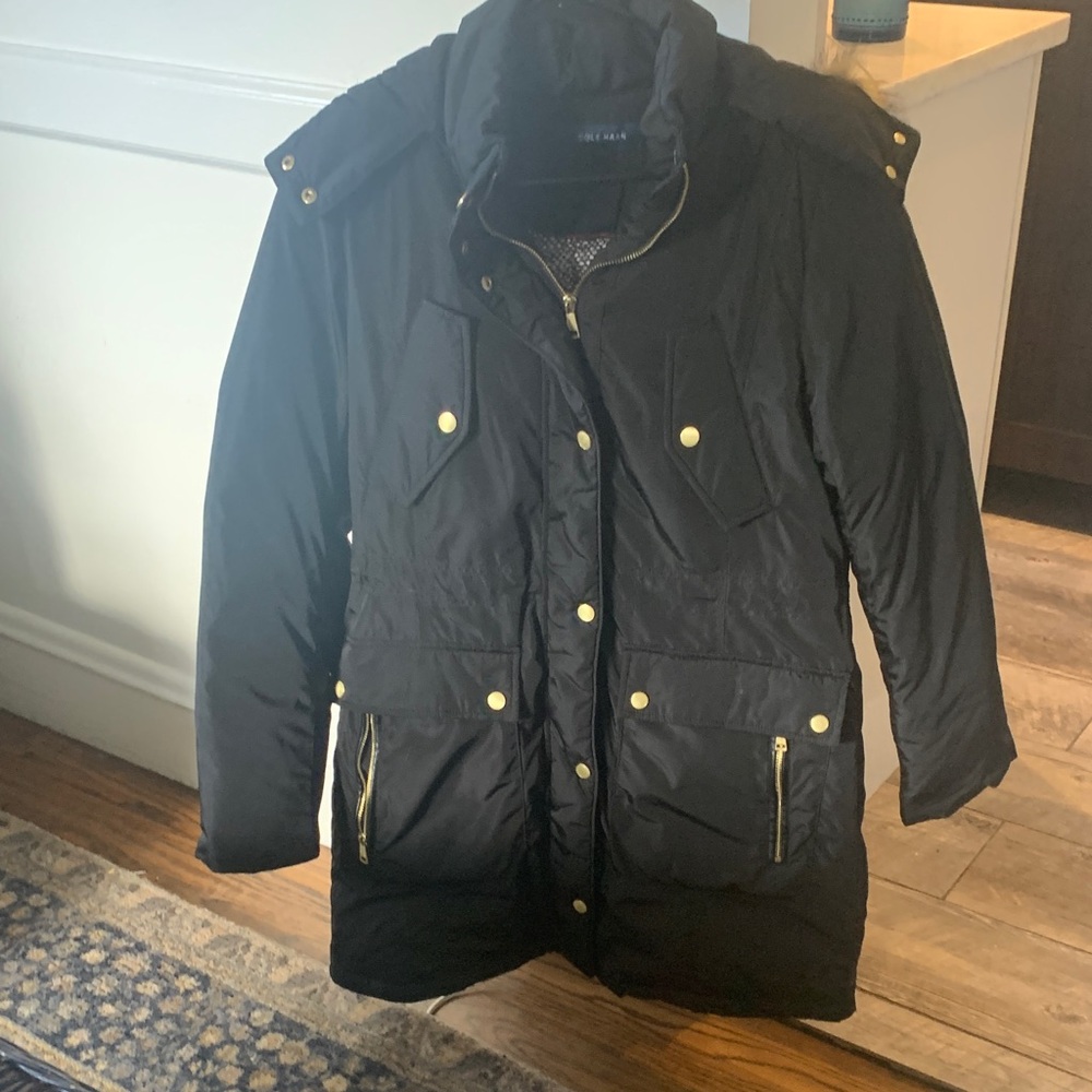 Cole Haan Black Jacket with Gold Details